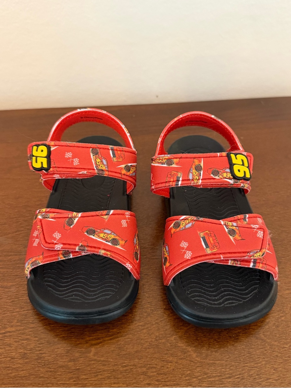 Disney Pixar Cars Lightning McQueen Toddler Sandals Size 8